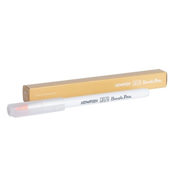 Brush Pen Ginza Pro Laranja Vulcão Neon 1485 - NewPen
