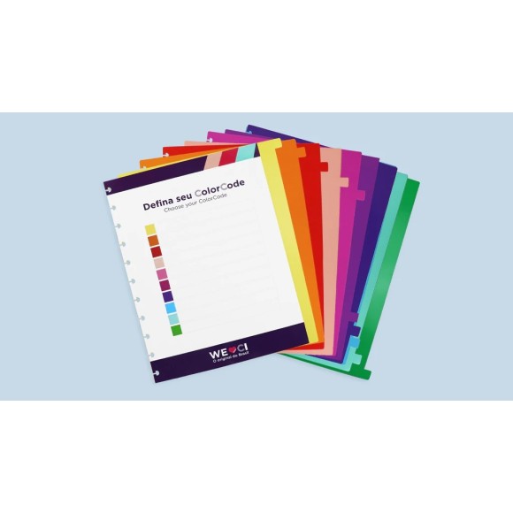 Divisória ColorCode - 10 matérias Grande - Caderno Inteligente